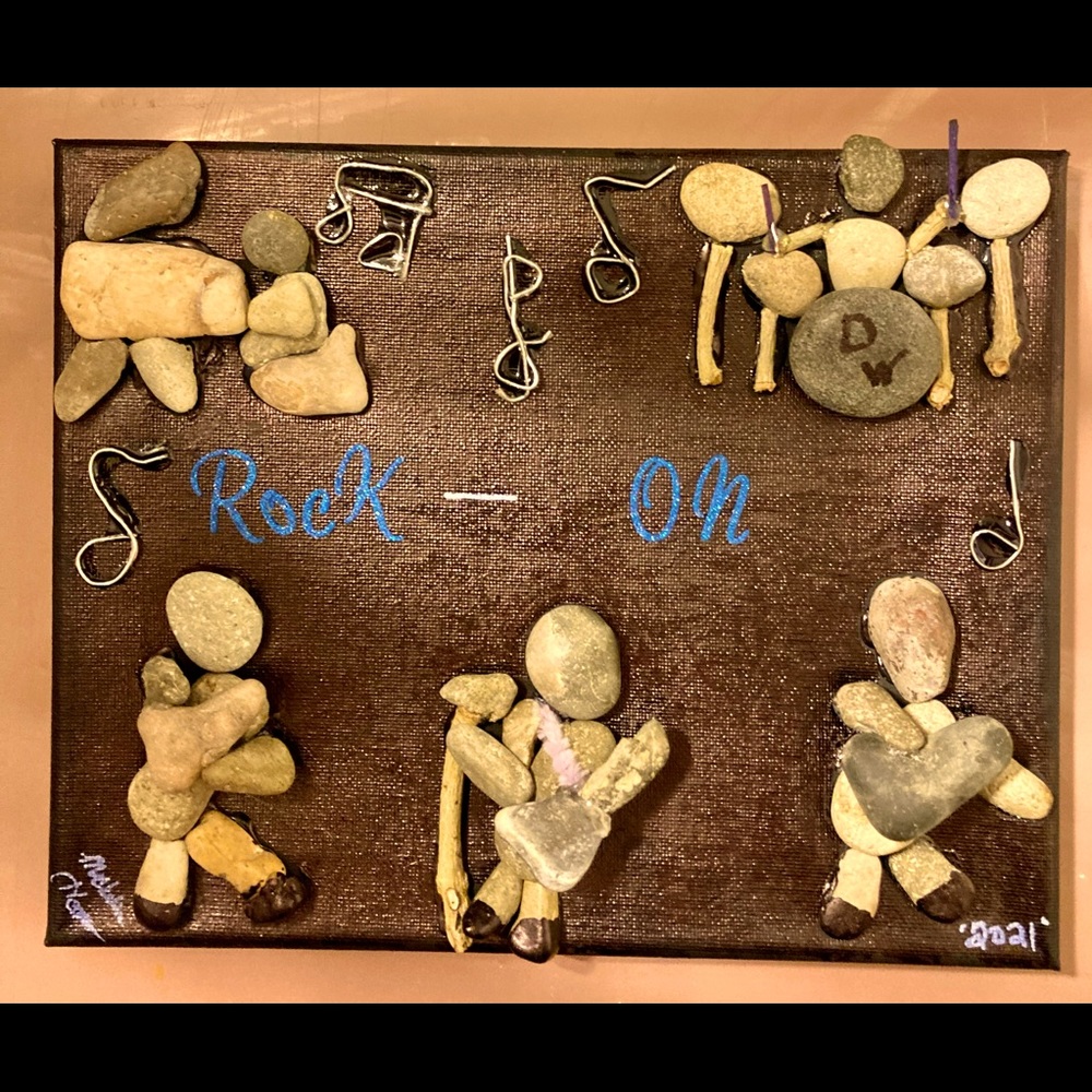 Homemade Rock Art ( Rock Band )